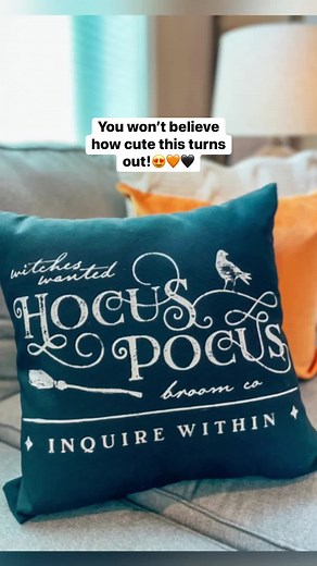 Hocus Pocus Halloween DIY Pillow 🎃🖤🧡 #falldecorating #diyideas #halloweendecor #halloweenvibes | The Magnolia Mercantile