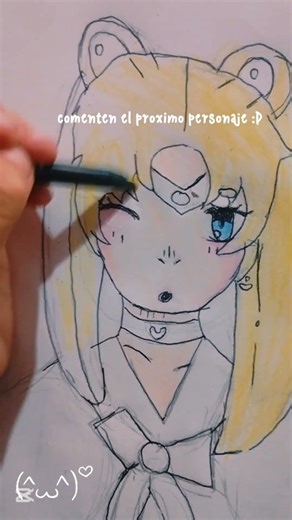 Dibujando a sailor moon 💫 parte 1 #art #dibujoscreativos #drawing #arteparaprincipiantes #noflop