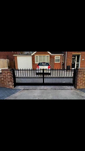 Automatic wrought iron sliding gate fitted in Pontefract. 😍 | DC Fabrications Gates & Railings