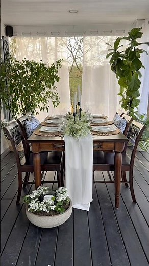 Front Porch Spring Tablescape