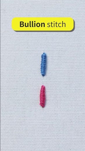 Bullion Stitch 🌺 How to embroider #stitch #handembroidery #ytshorts