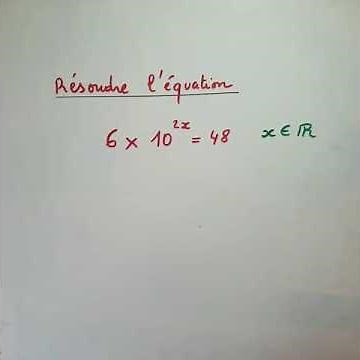 Résolution d'une équation avec des puissances et logarithmes. TERMINALE