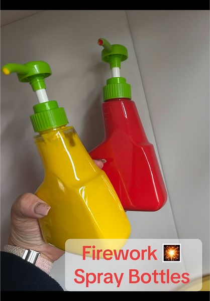 Firework Spray Bottle Art for Kids