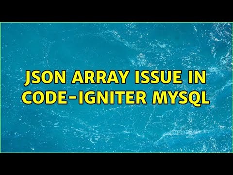 Json Array Issue in Code-igniter MySql