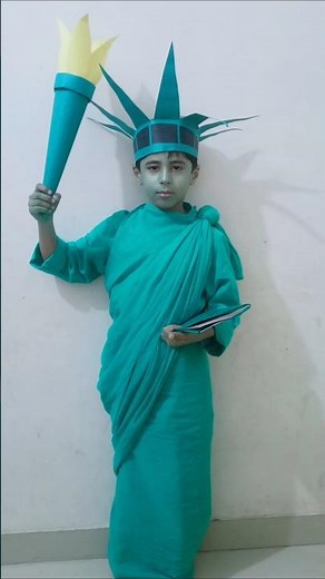 Statue of Liberty , Torch and crown DIY, Fancy Dress Costume World Heritage Day