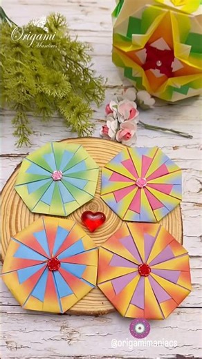 Amazing origami Coaster and spinner tutorial #origamicraft #origami #papercrafts #modularorigami