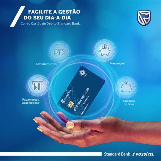 8.9K views · 72 reactions | O Cartão de Débito Standard Bank torna os seus dias mais práticos. Use-o para pagar compras, fazer transferências, pagamentos de serviços como luz, água, internet, televisão e muito mais. Visite o nosso website: www.standardbank.co.ao Linha de atendimento: 923 190 888/923 166 990. Email: apoiocliente@standardbank.co.ao #CartõesdeDébito #StandardBank #ÉPossível | Standard Bank de Angola | Facebook