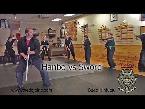 Hanbo vs Sword - Short Staff and Katana Techniques at The Dojo