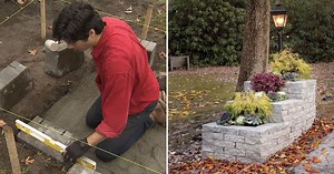 Gorgeous Outdoor DIY: How to Build a Stone Planter