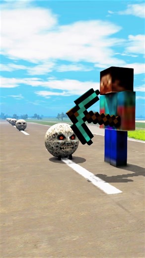 Steve Trapped on the Highway vs Rolling Stone Monsters 😱 | Minecraft x BeamNG Drive Cinematic Action