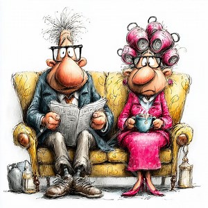 21 Whimsical Elderly Couple Clipart Set, Funny Old Couple Illustration, Senior Art, JPG Printable,digital Download - Etsy