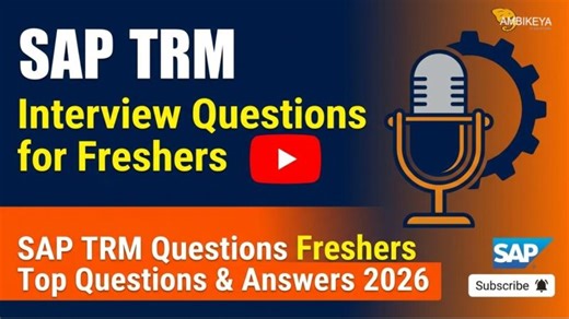 SAP TRM Interview Questions for Freshers | Top Questions Answers 2026 | SAP Knowledge Hub - Ambikeya
