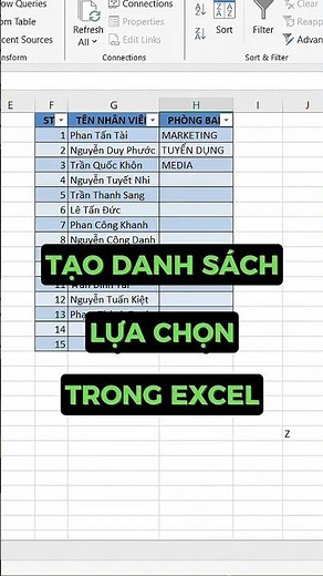 Cách tạo danh sách lựa chọn trong Excel