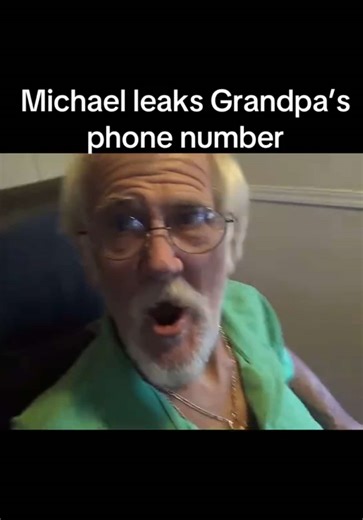 Michael and Bridgette leak Grandpa’s phone number! #angrygrandpa #funny #viral #fyp #agp