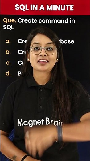 Create command in SQL is used to create...🤔 | SQL in a Minute #sql #magnetbrains