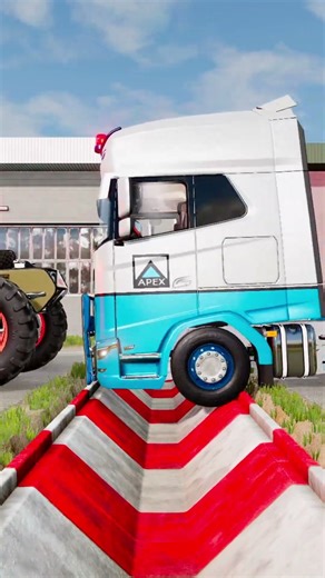 BeamNG.drive Truck vs Reverse Speed Bump Spintires Mudrunner Eps 240