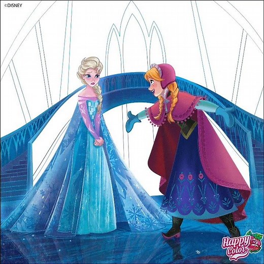 Happy Color - Frozen (2013 Films) Anna For The First Time In Forever With Elsa (Disney Pics)