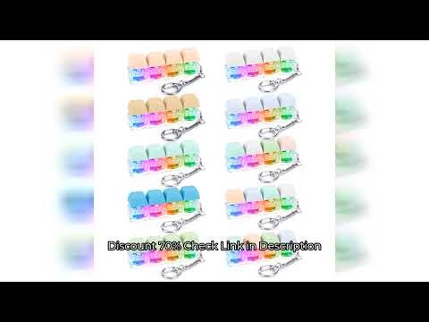 LED Keyboard Caps Toy Press Stress Relief DIY Fidget Button Key Caps Fidget Keychain Keyboard Keycha