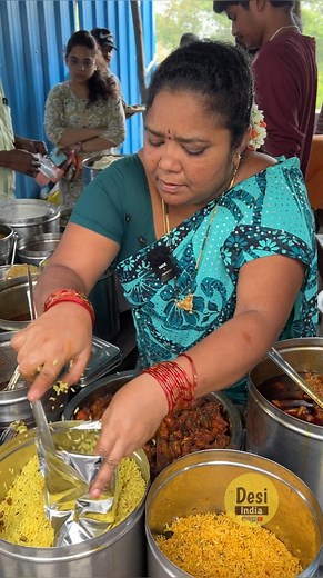 22M views · 145K reactions | आंटी इस जहर को बेच कर दिन का लाखो या महीने का करोड़ रुपया कमाती है || Most Viral Aunty selling Unlimited Thali On Road | DESI INDIA | Facebook