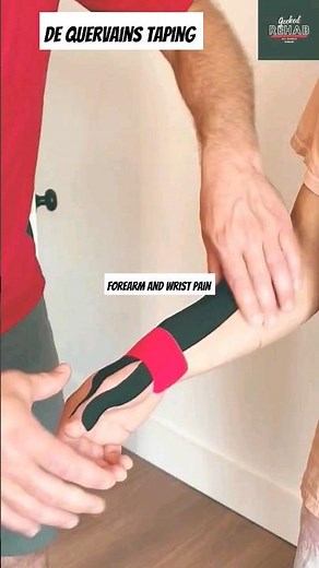 Try this!! Kinesiology Taping for forearm and wrist pain! 💯🔥 #pain #kinesiotape #painrelief