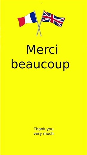 Learn French – “Merci beaucoup” | Thank you very much