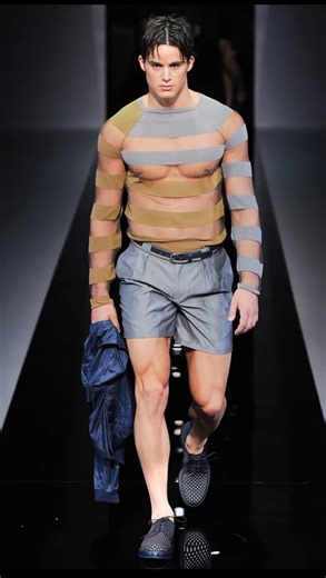 Pietro Boselli on Instagram: "Me in my early twenties, before Instagram was even a thing. My runway era, a regular at the Armani shows in Milan. You can see my body building up over a few years, until they effectively banished me from the runways for being “too big” (despite that striped see-thru look ending up on all the newspapers at the time). I stayed true to myself, focused on my academic career and, luckily, the internet thought otherwise, giving a new lease to my modelling career. Gratefu