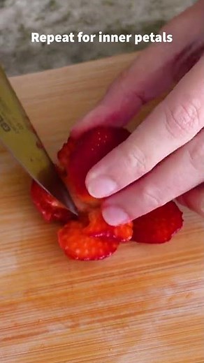 How to make a Strawberry Rose #Short - Strawberry Recipes