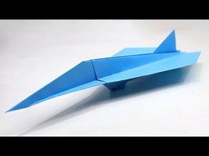 How to Make a Paper Airplane that Flies FAR - Paper Jet Fighter Airplane