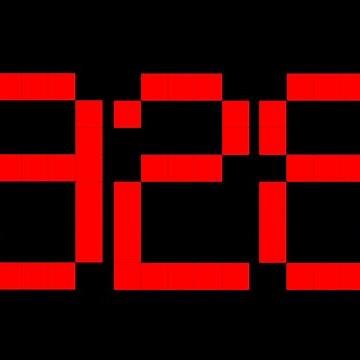 Numbers from 901-1000 in various segmented display designs