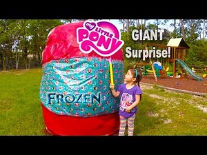 Biggest Surprise Egg Ever w/ Frozen, Power Wheels and My Little Pony Toys Inside!