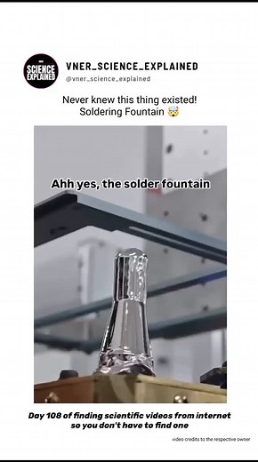 VNER_SCIENCE_EXPLAINED on Instagram: "Soldering Fountain 🤯, never knew this existed! #explore #tech #science #reels #trending"