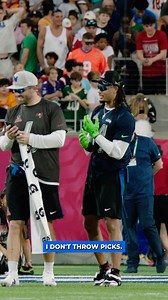 "I don't throw picks." 🫣🤣 More highlights on NFL » shwks.com/gwuitwei | Seattle Seahawks