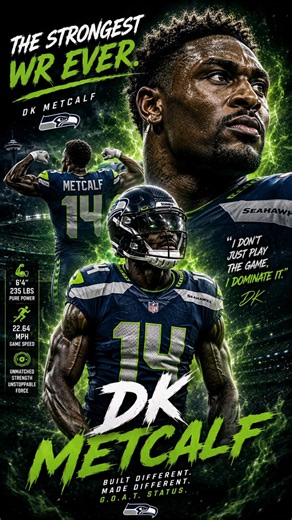 Is DK Metcalf the STRONGEST WR In the NFL? #dkmetcalf #steelers #seahawks #fyp #nfl