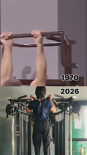 Old School Chin-Up Machine vs Modern Bodyweight Pull-Ups 💪 #shorts