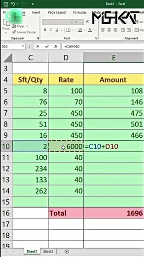 Beginner vs Pro: The Secret One-Click Addition Trick in Excel 🔥