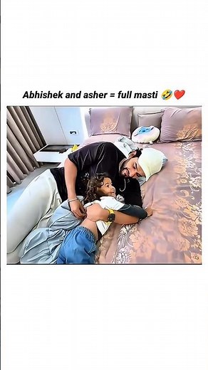 Abhishek and Asher🤌😂 #shorts #fukrainsaan #ahbishekmalhan #asher #explore #shortsfeed #family #vlog