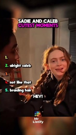 Sadie and Caleb cutest moments 🥰 #sadiesink #calebmclaughlin