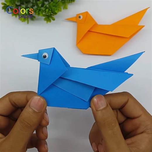 Amazing Paper Bird Making Instructions. Origami Easy. DIY Paper Bird Tutorial. Origami Paper Bird. How to Make an Origami Bird. | Colors Paper