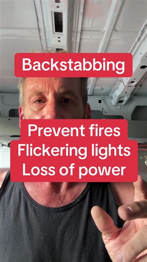 Backstabbing. Prevent fires, flickering lights, and loss of power ##electricity##troubleshoot##savemoney##recepticals##fire