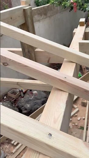 Construction of outdoor gazebos. #wood #carpenter #woodworking #diy #asmr