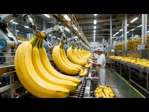 Inside a Massive Banana Factory: From Fresh Fruit to Chewy Snack (Full Process)