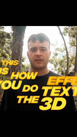 QUICK + EASY 3D Text Effect | After Effects 🚀💫 #aftereffectstutorial #videoediting #vfx
