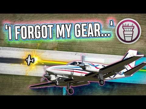 Pilot Lands Without Landing Gear at Busy Airport [ATC Audio]