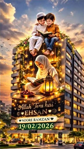 Ramzan Mubarak 2026 | Noor-e-Ramzan✨| ramadan status |Allah tera hai ehsan #Ramzan#allah #trending