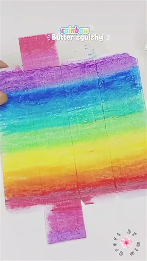I Turned Butter Into a Rainbow Squishy! 🌈🧈😱 #diy #homemadepapercraft #squishy