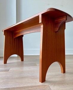 Mahogany Shaker Bench | Solid Wood Entryway or Dining Bench | Custom Sizes | Handmade to Order - Etsy