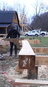 9K views · 50 reactions | Cutting a Curve in a GIANT Timber Beam #timberframe #timberbeam #woodworking #selfbuild | Third Coast Craftsman | Facebook