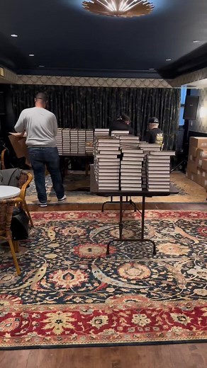 Back stage at Town Hall NYC, signing books ahead of tonight's Sun and the Star event.