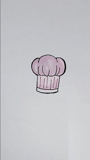 How to draw a chefs hat easy l easy drawing #cutedrawing #drawing #easydraw