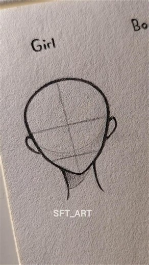 How to draw head ✨ Girl and Boy #art #head #girl #boy #tutorial #sketch #shorts
